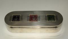 Charles Thomae Sterling Silver Enamel Stamp Box - 4291396