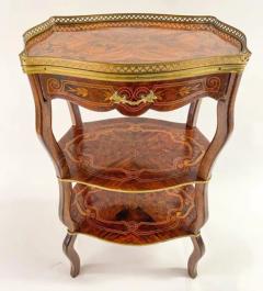 Charles Topino Charles Topino Style French Transitional Marquetry Design Side End Table Pair - 2865873