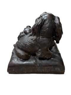 Charles Valton 19th C Bronze Cavalier King Charles Spaniels by C Valton - 4361436