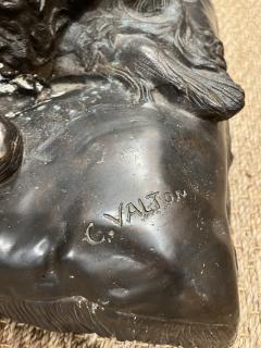 Charles Valton 19th C Bronze Cavalier King Charles Spaniels by C Valton - 4361445
