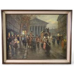Charles Vignon Parisian Street Scene Oil Painting - 4317195