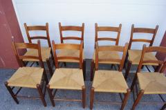 Charles Webb Set of Eight Teak and Rush Dining Chairs by Charles Webb - 1606421