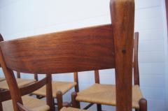Charles Webb Set of Eight Teak and Rush Dining Chairs by Charles Webb - 1606427