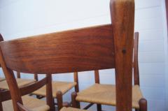 Charles Webb Set of Eight Teak and Rush Dining Chairs by Charles Webb - 1606427