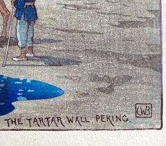 Charles William Bartlett Rare Woodblock Print the Tartar Wall Peking by Charles William Bartlett - 4235669