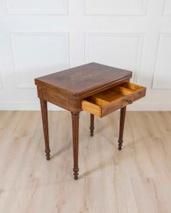 Charles X 1820 maple and mahogany inlaid game table - 4611908