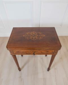 Charles X 1820 maple and mahogany inlaid game table - 4611920