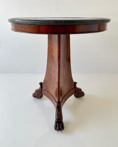 Charles X Gueridon Table of Mahogany and Black Marble France 1825 - 3676622