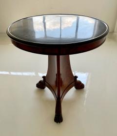 Charles X Gueridon Table of Mahogany and Black Marble France 1825 - 3676626