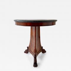 Charles X Gueridon Table of Mahogany and Black Marble France 1825 - 3679426