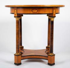 Charles X Satinwood Round Four Column Center Table - 4610734