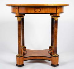 Charles X Satinwood Round Four Column Center Table - 4610735