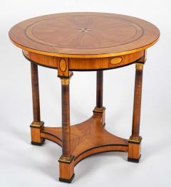 Charles X Satinwood Round Four Column Center Table - 4610738