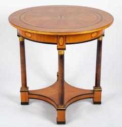 Charles X Satinwood Round Four Column Center Table - 4610739