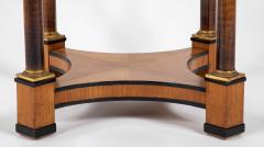 Charles X Satinwood Round Four Column Center Table - 4610740