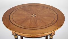 Charles X Satinwood Round Four Column Center Table - 4610742