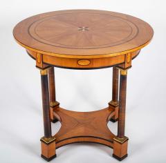 Charles X Satinwood Round Four Column Center Table - 4610743