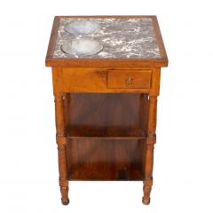 Charles X Walnut and Marble Drinks Table or Rafraichisso - 3739830