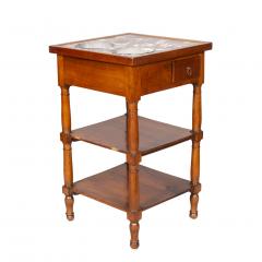 Charles X Walnut and Marble Drinks Table or Rafraichisso - 3739833