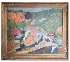 Charles Yarnall Abbott American Impressionist oil painting titled The Quarry by Yarnell Abbott - 4636160
