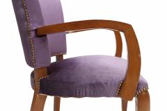 Charles van Beerleire Pair of Purple Art Deco Armchairs - 264599