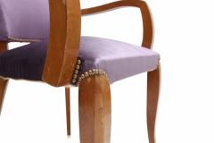 Charles van Beerleire Pair of Purple Art Deco Armchairs - 264601