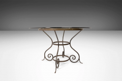 Charleston Forge Charleston Forge Etrusche Iron Glass Top Dining Table USA - 2563566