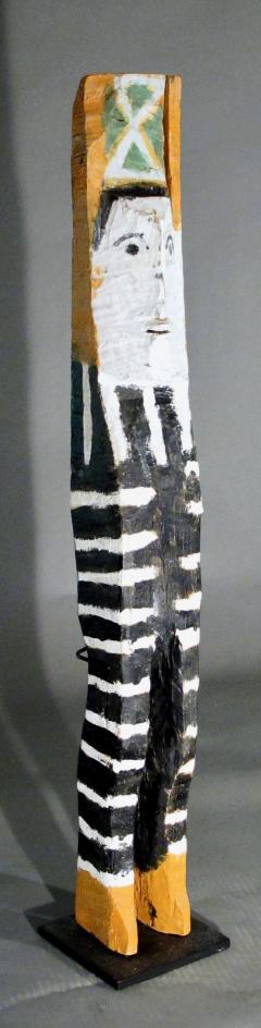 Charlie Willeto Standing Figure Charlie Willetto Navajo Folk Art wood black white green orange - 876973