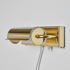 Charlotte Perriand 1960s Scandinavian Brass Rotating Wall Lamp in the Style of Charlotte Perriand - 2726414