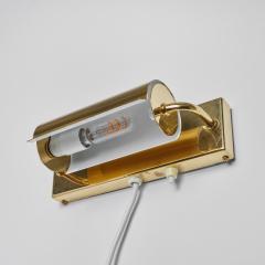 Charlotte Perriand 1960s Scandinavian Brass Rotating Wall Lamp in the Style of Charlotte Perriand - 2726416