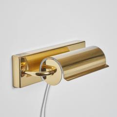 Charlotte Perriand 1960s Scandinavian Brass Rotating Wall Lamp in the Style of Charlotte Perriand - 2726421