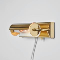 Charlotte Perriand 1960s Scandinavian Brass Rotating Wall Lamp in the Style of Charlotte Perriand - 2726422