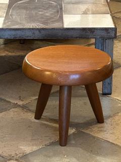 Charlotte Perriand Blond mahogany stool by Charlotte Perriand - 3436099