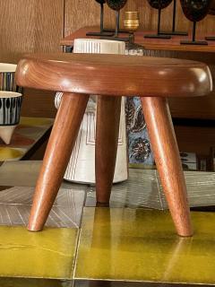 Charlotte Perriand Blond mahogany stool by Charlotte Perriand - 3436104