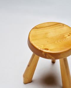 Charlotte Perriand Blonde Pine Sandoz Stool by Charlotte Perriand France c 1963 - 4759962