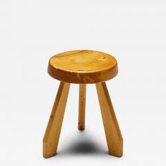 Charlotte Perriand Blonde Pine Sandoz Stool by Charlotte Perriand France c 1963 - 4761230