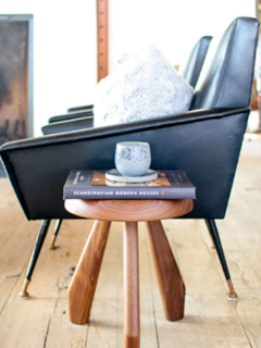 Charlotte Perriand CHARLOTTE PERRIAND TABOURET MERIBEL STOOL IN WALNUT - 3647315