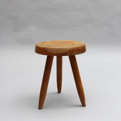 Charlotte Perriand Charlotte Perriand 1950s Low Solid Oak Berger Stool - 4272775