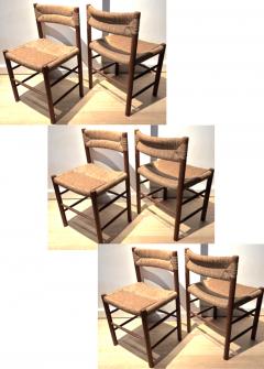 Charlotte Perriand Charlotte Perriand Ed Sentou set of 6 dinning chairs model Dordogne  - 2697882