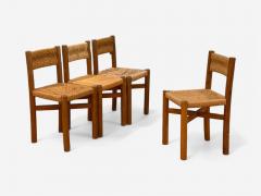 Charlotte Perriand Charlotte Perriand French Mid Century Early Straw Back Meribel Chairs c 1946 - 4011609