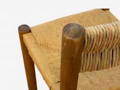 Charlotte Perriand Charlotte Perriand French Mid Century Early Straw Back Meribel Chairs c 1946 - 4011617