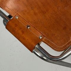 Charlotte Perriand Charlotte Perriand French Mid Century Modern Dining Chairs Distressed Leather - 4094505
