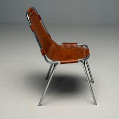 Charlotte Perriand Charlotte Perriand French Mid Century Modern Dining Chairs Distressed Leather - 4094506
