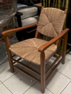 Charlotte Perriand Charlotte Perriand Iconic Rush Arm Chair in Genuine Vintage Condition - 605418