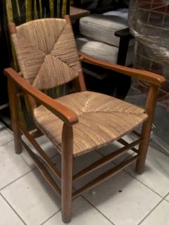 Charlotte Perriand Charlotte Perriand Iconic Rush Arm Chair in Genuine Vintage Condition - 605420