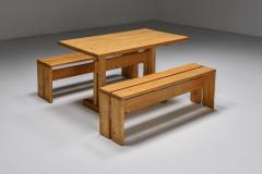 Charlotte Perriand Charlotte Perriand Les Arc three person Bench 1960s - 2098534