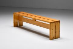 Charlotte Perriand Charlotte Perriand Les Arc three person Bench 1960s - 2098545