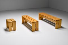 Charlotte Perriand Charlotte Perriand Les Arc three person Bench 1960s - 2098546
