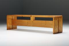 Sold at Auction: Charlotte Perriand, CHARLOTTE PERRIAND Les Arcs long pine  bench.