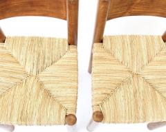 Charlotte Perriand Charlotte Perriand Meribel ASh and Rush Dining ChairS Les Arcs - 4175160